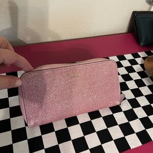 Kate Spade light pink sparkle wallet